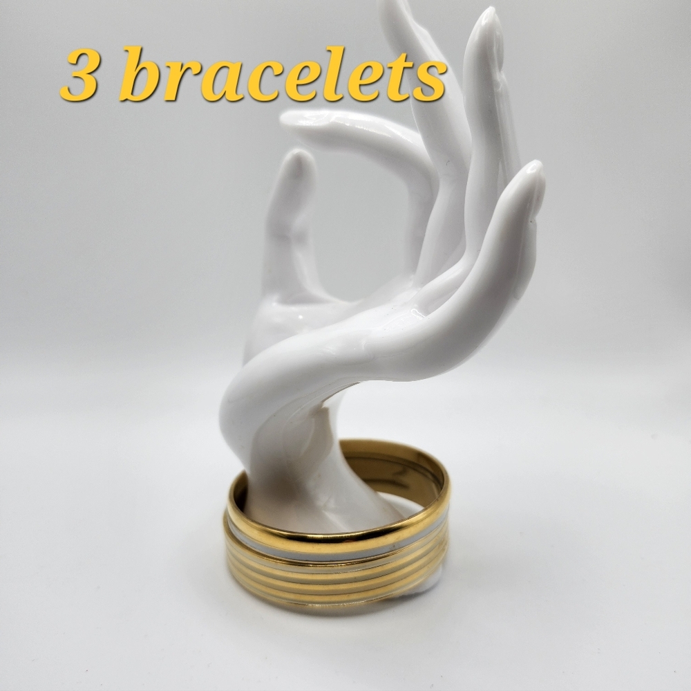 Trifari and Monet complementary three bracelets bangles  price for set of 3